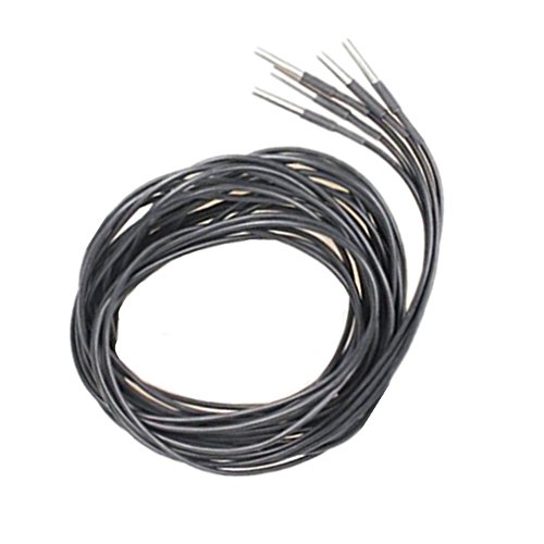 GeeBat DS18b20 Waterproof Temperature Sensor Digital Temperature Probe Thermometer Length 1M for Arduino Refrigerator Lab Car (Pack of 5pcs)