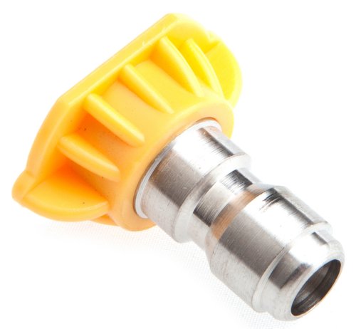 Forney 75153 Pressure Washer Accessories, Quick Connect Spray Nozzle, Chiseling, 15-Degree-by-4.5mm, Yellow