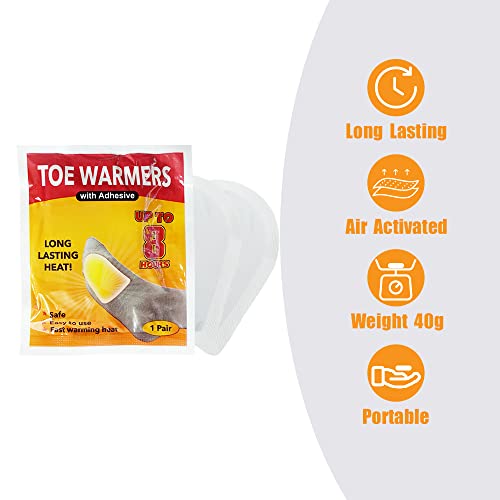 Toe Warmers Adhesive Toe Foot Heat Warmers 20 Pairs Long Lasting Safe