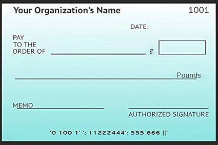 Custom Giant Fake Check Made Of 3mm Pvc Foam Board Big Oversized