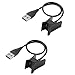 Everyday Essentials 2PCs Replacement USB Charger Charging Cable for Fitbit Charge 2 Band Wireless Activity Bracelet
