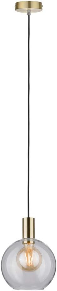 Paulmann 79725 Neordic Esben Pendant luminaire max. 1x20W Pendant lamp for E27 Lamps Ceiling lamp Clear/Brushed Brass 230V Glass/Metal Without lamp - Image 4