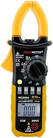 HYELEC MS2008A Digital Clamp Multimeter AC / DC Voltage / AC Current / Resistance Tester