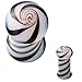 BodyJ4You Glass Saddle Plugs Kit Swirl Spiral Set 4G-14mm (8 Pieces)