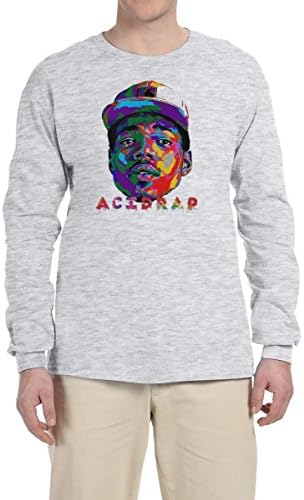Chance The Rapper Acid Rap Long Sleeeve T Shirt Hip Hop Music Tee Rapper (Medium, Ash Grey)