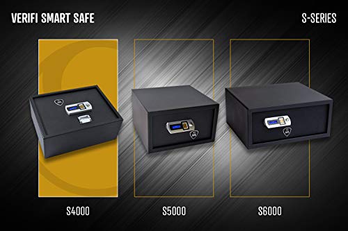 Verifi Smart.Safe. S4000 Biometric Gun Safe with FBI Certified Fingerprint Sensor, Self-Diagnostics, Tamper Alerts and AutoLock