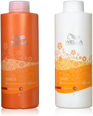 Wella Professional Care Enrich Intense Moisturizing Shampoo Conditioner 1,000ml set Salon monopoly business for BIG