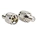 Eagles(TM)(Pack of 2) RF Coaxial Coax Adapter - UHF Male to F Female,UHF Male PL-259 Jack Connector for TV Antenna, RG-6 Cable, Wireless LAN Devices, Wi-Fi Radios External Antenna