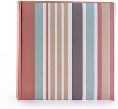 Kenro Candy Series Memo Photo Album, Colourful Stripes Design, for 200 Photos 6x4 Inch/10x15cm, CN101SR, Pastel Stripes