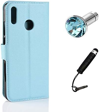 Lusee PU Synthetic Leather Case for Huawei Honor 8X Max 7.12 Inch Flipcase Cover Shell with Silicone Case Standfunction (blue) + Touchpen Dust Plug