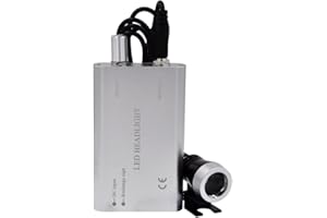 COSPNT Portable LED Head Light Headlight Rechargeable for Surgery Loupes Me~dical Binocular Loupes (Sliver)