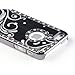 Pandamimi - Deluxe Black Bling Diamond Rhinestone Aluminum Chrome Hard Case Cover for Apple iPhone 5 5G + Screen Protector