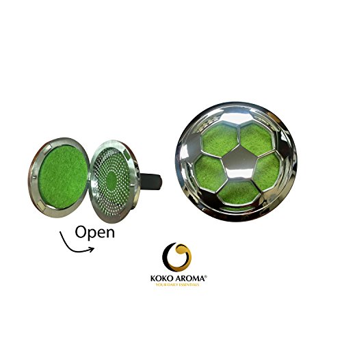 KOKO AROMA Car Air Freshener Soccer Natural Vent Diffuser Stainless Steel Locket for Auto (SV-Soccer)