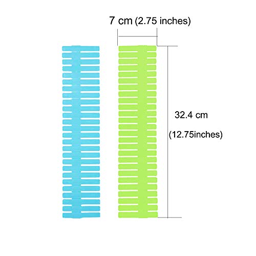 SANGAITIANFU 4 Pcs DIY Plastic Thickening Grid Drawer Divider Separators Household Storage Housing Spacer Sub-Grid Finishing Shelves Random Color for Home Kitchen Bathroom Office (Blue)