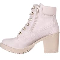 ZIGIny Womens Kerin Closed Toe Ankle Fashion Boots, Off White, Size 7.5