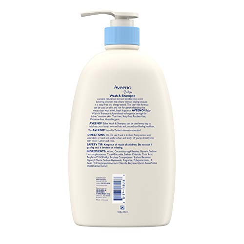 2 Aveeno+Baby+Shampoo+Natural+Tear+Free