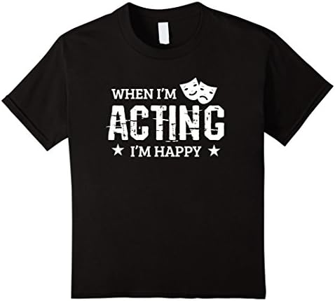 Kids Acting T-shirt Vintage Theater Actor Actress Gift Shirt 12 Black