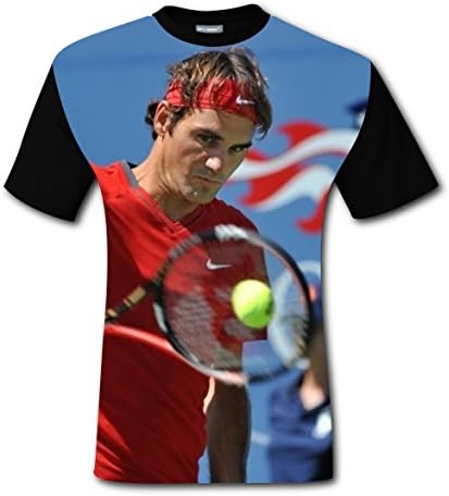MIMAMGME Federer Men's Short Sleeve Leisure Style T-Shirt S