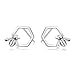 LUHE Honeycomb and Honey Bee Earrings Cute Sterling Silver Stud Earrings for Women