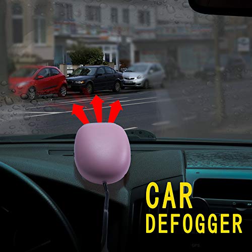 Portable Car Heater Fan Defroster with Air Purification 12V 150W Auto Car 30 Seconds Fast Heating Defrost Defogger Demister Vehicle Ceramic Heater Fan for Windshield (Pink) - Thumbnail 3