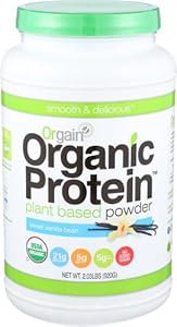 Orgain Organic Plant Based Protein Powder, Sweet Vanilla Bean, 2.03 Pound, 1 Count