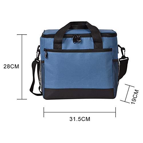 Wingbind Large Family Cool Bags Insulated Waterproof Food Carrying Cooler Bag Portable Shoulder Strap Drinks Carrier BBQ Camping Picnic,Blue 17L