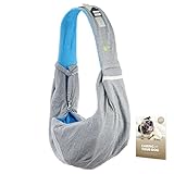 Seha Pet and Dog Carrier Sling – Fully Reversible Carriers for Small, Medium Dogs & Cats - 100% Safe & Adjustable Deluxe Slings – Expandable Travel Pouch for Pets