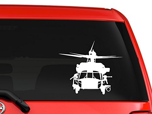 Helicopter H60 Sikorsky military air force car truck bumper motorcycle laptop notebook window decal sticker 6 inches white