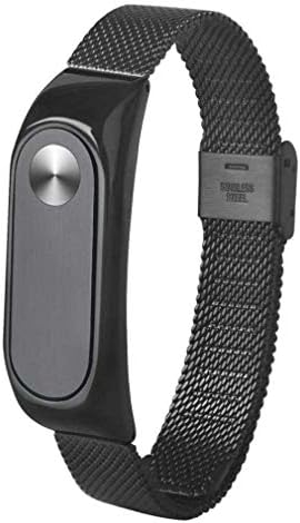 Fashion Strap, Fittingran Xiaomi Mi Band 2 Replacement Strap Adjustable Mesh Milanese Wrist Bracelet with Metal Frame and Automatic Buckle for Xiaomi Mi Band 2