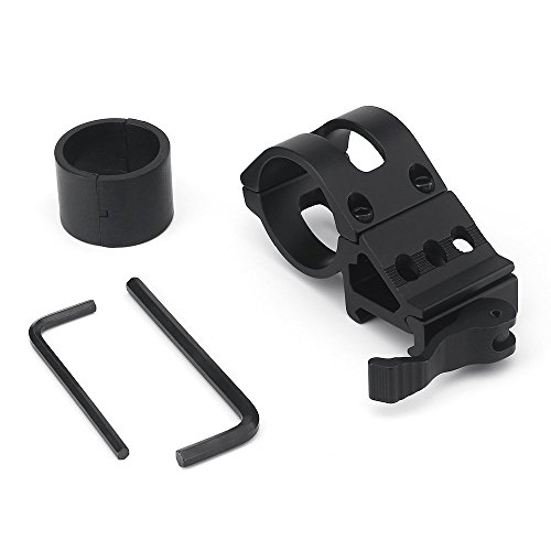 weapon light mount offset flashlight mount picatinny gun tactical LED Torch black for Sports Outdoors Fitness Hunting Fishing Shooting Airsoft Guns Accessories Sights Optics Scope Mount