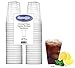 Crystal-Clear 10 oz Heavy Duty Party Tumblers | Square Bottom Tumblers - Plastic Cups | 100 Count | Disposable or Reusable