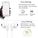 OfsPower OPS-1010B Bluetooth Earbuds, XS Earphones with Mic, Stereo Headphones Noise Isolating Headset - Compatible with iphonee 7 8 10 XR XS Max Earbud, Support iOS System, White