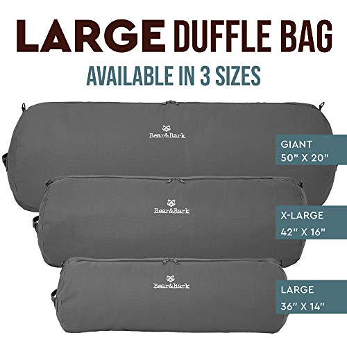 Large Duffle Bag Grey 42"x16" 138L Extra Large Canvas Military