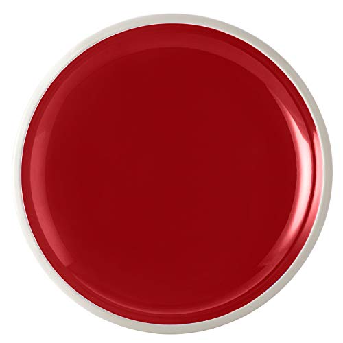 Rachael Ray Dinnerware Rise 4-Piece Stoneware Salad Plate Set, Red (Certified Refurbished)