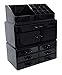 Sodynee Acrylic Makeup Cosmetic Organizer Storage Drawers Display Boxes Case, Three Pieces Set