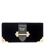Prada Women's Cahier Handbag Velvet Black