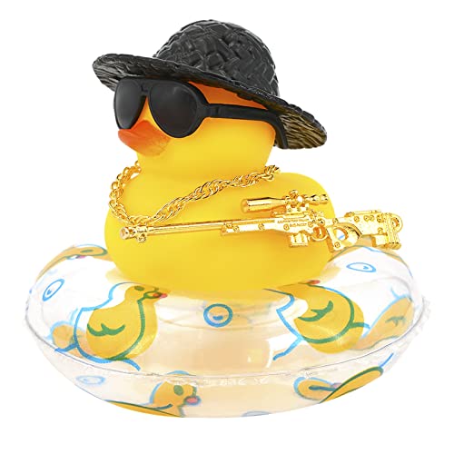 Car Duck Decoration Dashboard Rubber Duck Car Ornaments, Yellow Ducks for Cars Little Duck