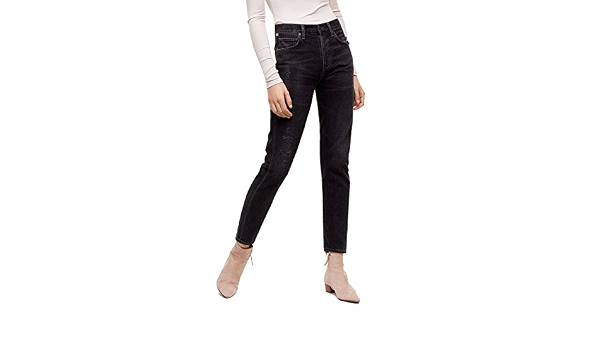 High Rise Classic Fit Crop in Dark 
