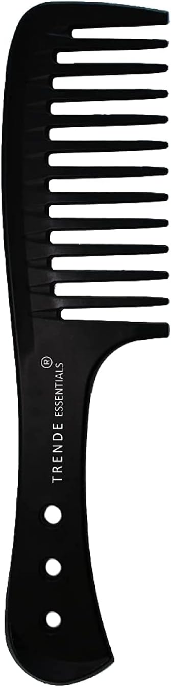 Trende Essentials Wide Tooth Comb 1 Pc Detangler Heat Resistant Black