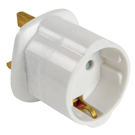 Weiß 13 A UK Visitors 'Reise-Adapter (European Schuko, UK 13 A-Stecker). Großteil