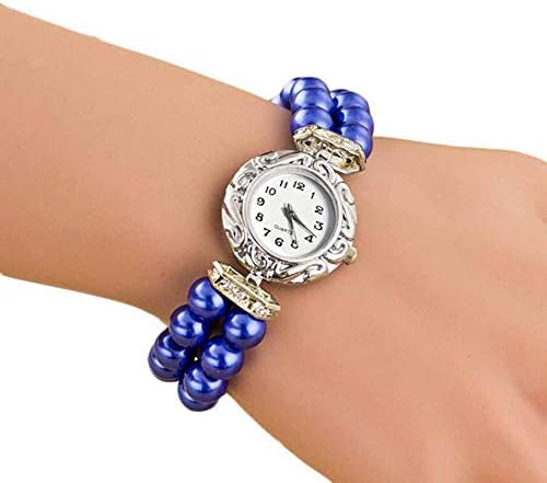 Watches for Women Clearance Sale, Stekima Fashion Golden Pearl Analog Display Dial Quartz Watches for Women Ladies Luxury Bracelet Bangle Wrist Watches for Party Club Casual Watches Stainless Steel