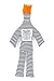 Dammit Doll - Classic Dammit Doll - Rayure Classique - Navy on White, Orange Hair - Stress Relief, Gag Gift