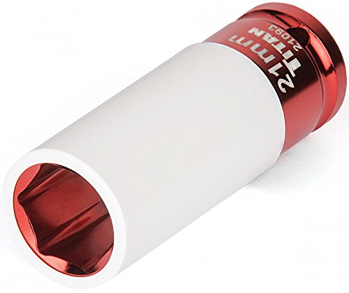 Titan Tools 21093 21mm 1/2" Drive Non-Marring Deep Lug Nut Socket