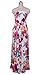 Women's Floral Print Maxi Dress,Demetory Strapless Print Vintage Graceful Long Maxi Dress