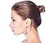 Art Deco Style Fan Teardrop Crystal Chandelier Prom Statement Earrings For Women For Teen Silver Plated Brass