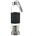 GROSCHE Marino 550ml/18.6oz Water and Tea Travel Infuser, Glass and Stainless Steel Sport Water Bottle with Infuser; Tea Tumbler, Cold Brew Coffee Maker, and Water Bottle
