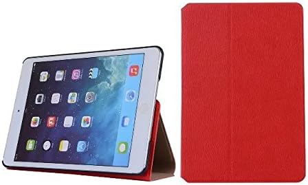 Apple iPad Mini 1/2/3 case for Men and Women, Premium Leather Business Slim Folding Stand Folio Cover (Red)
