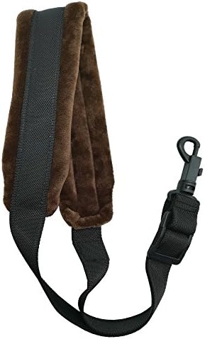 LONGTAI Saxophone Neck Strap for Alto Tenor Baritone Soprano Sax Cushion Pad Brown