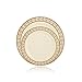 40 Piece Elegant Plastic Plates Set Fancy Disposable Plastic Dinnerware Set Ivory Plates With Gold Rim Includes: 20 Dinner plates, 20 Dessert Plates - Posh Setting