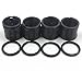 Shapenty 1 Inch/25mm Diameter Metal Flat Split Key Chains Rings for Home Car Keys Attachment (Black,20PCS/Box)